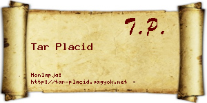 Tar Placid névjegykártya